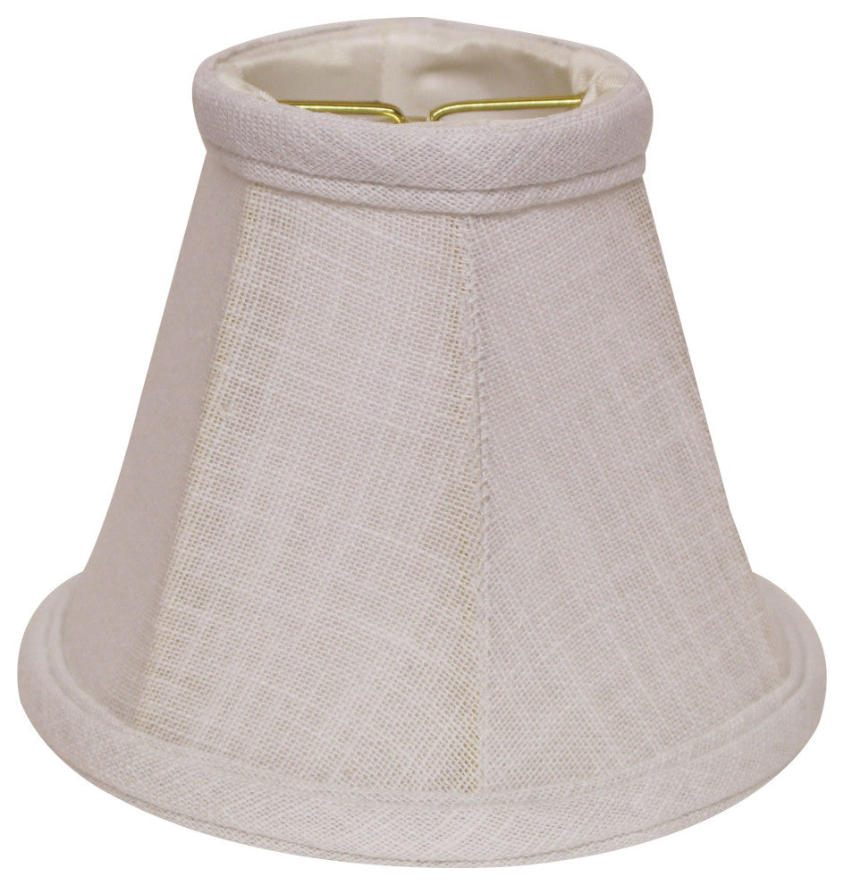 5" White Premium Set of 6 Chandelier Linen Lampshades