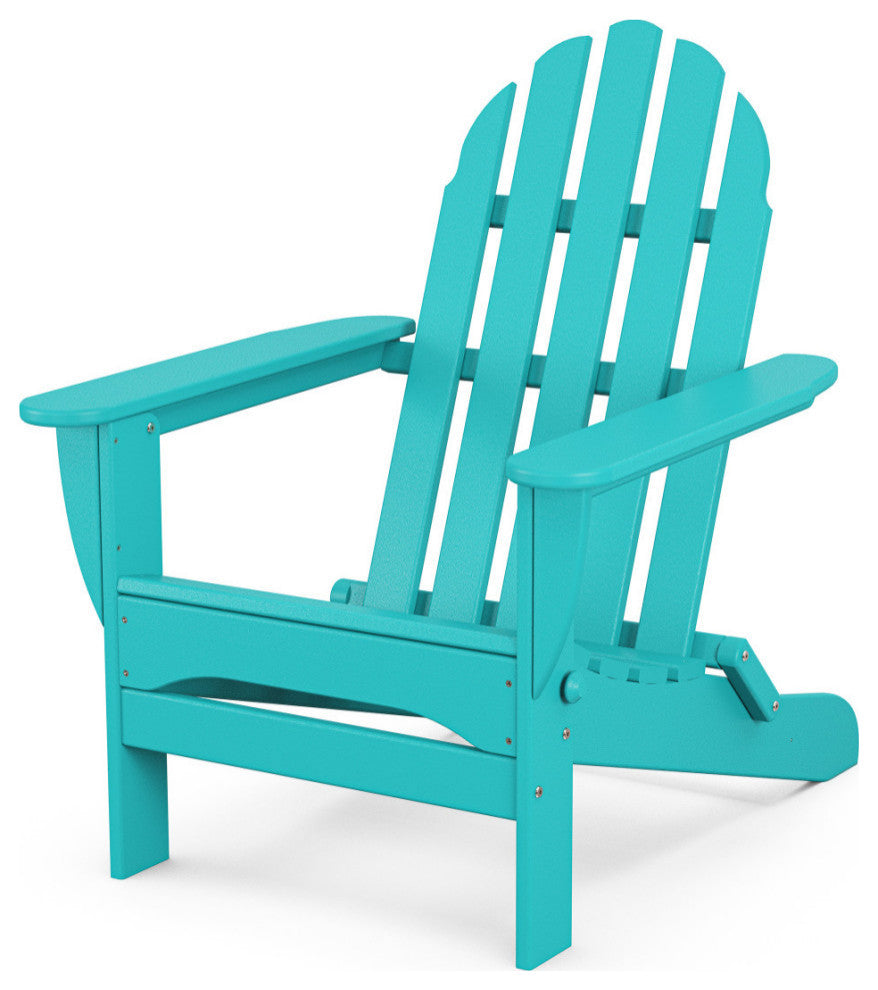 Polywood Classic Folding Adirondack Chair, Aruba