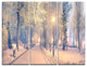 "Light-up Mariinsky Garden View" Photo Canvas Print, 3 Panels, 36"x28"