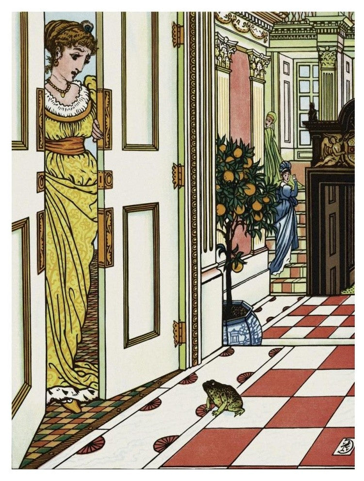 "Frog Prince - Greeting the Frog" Digital Paper Print by Walter Crane, 14"x18"