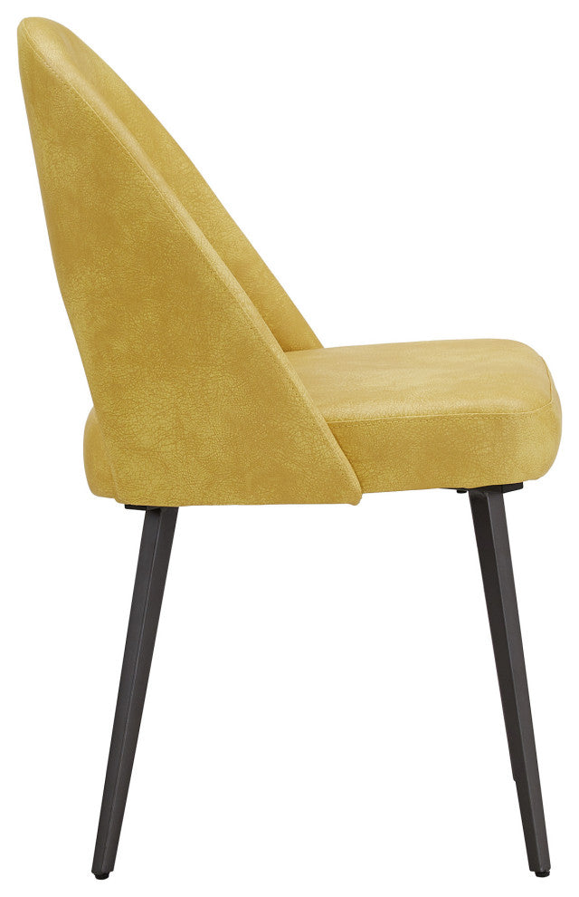 Tierno Upholstered Dining Chairs (Set of 2) - Yellow PU Leather