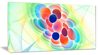 Fractal Virus under Microscope, Abstract Wall Art Canvas, 32x16
