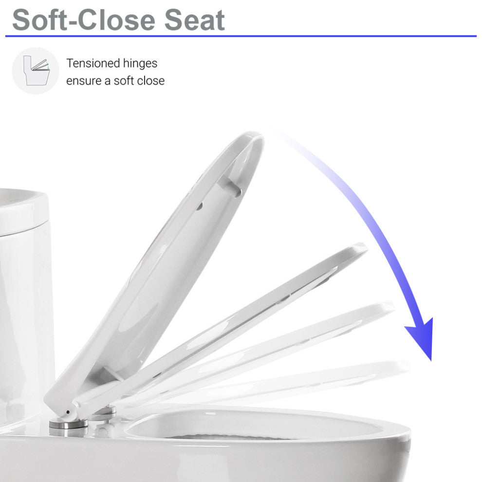Ceramic Dual Flush One Piece Toilet-Including Toilet Seat