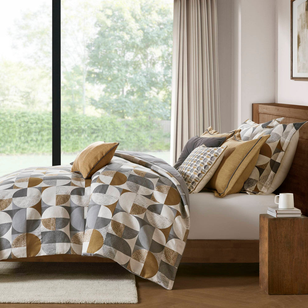 Madison Park Signature Jacquard Oversized Duvet Style Comforter Set
