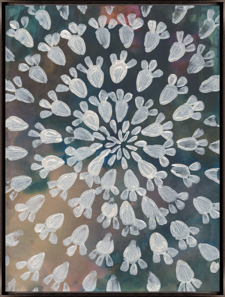 24x32 He Loves Me, He Loves Me Not VI, Framed Artwork, Espresso
