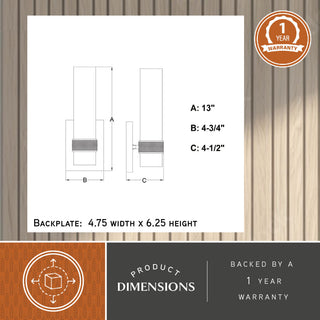 Vaxcel Lighting W0428 Bari 13" Tall Bathroom Sconce - Satin Brass