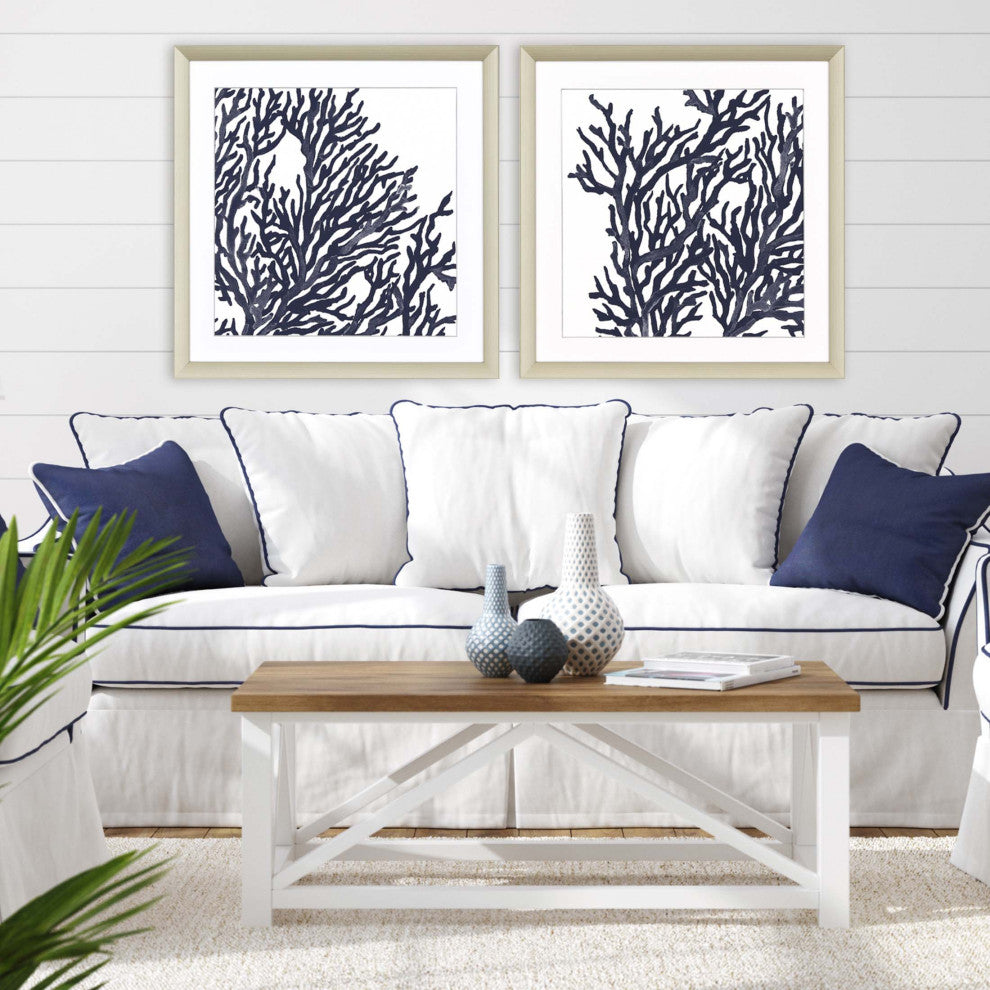 Blue Coral I, Set of 2, Blue