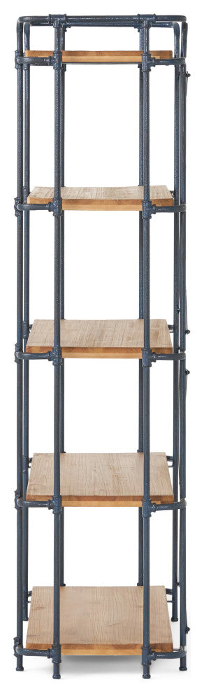 Mercia Industrial 5 Shelf Firwood Bookcase