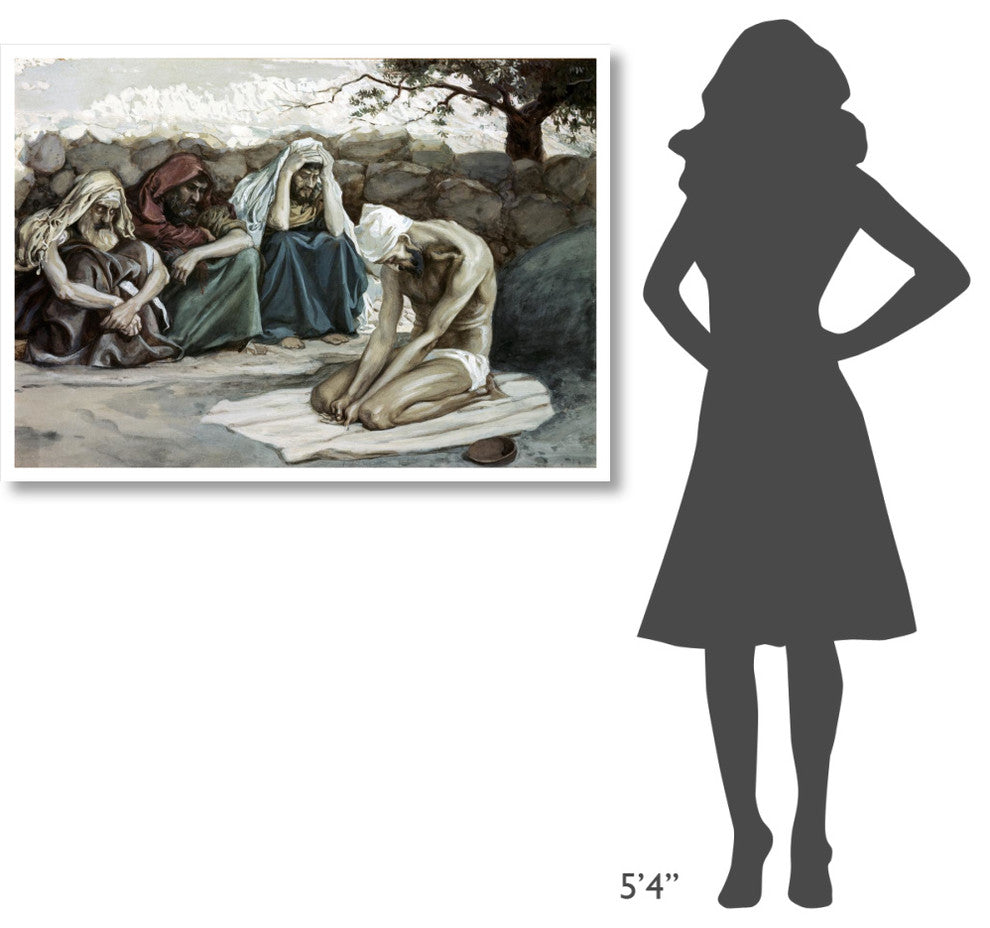 "Job and His Three Friends" Digital Paper Print by James Tissot, 46"x33"