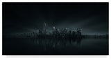 Miguel Angel Martin 'Dark New York Skyline' Canvas Art, 24"x12"
