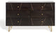 Safavieh Couture Marigold 6 Drawer Dresser, Black/Gold