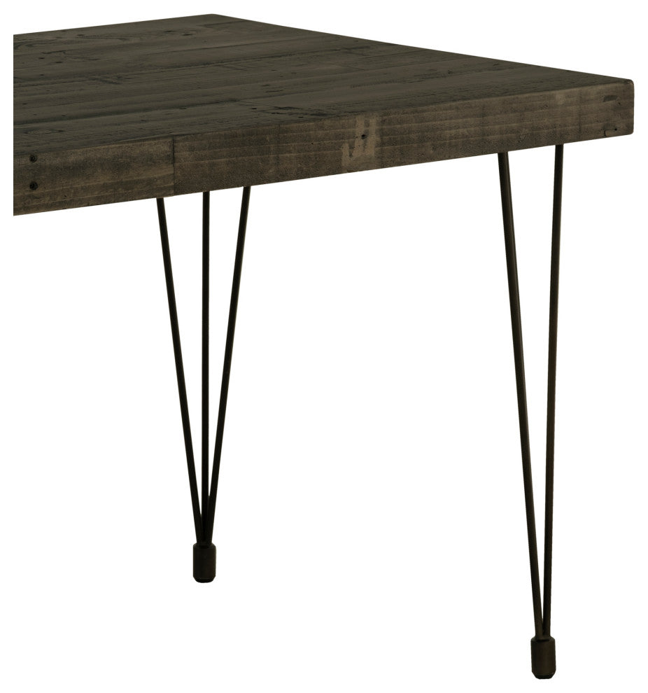 First of A Kind Boneta Dining Table Small  Weather Gray