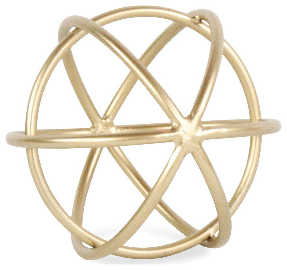 Petite Circular Orb Decor, Gold