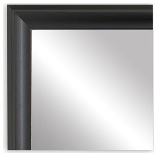 Woodford Framed Wall Mirror, Black, 28" X 54"