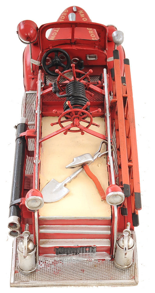 1938 Red Fire Engine Ford 1:40 Iron Vintage Model