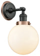 INNOVATIONS LIGHTING 203BK-BPAC-HRAC-G201-8 Beacon 1 Light 8 inch Sconce