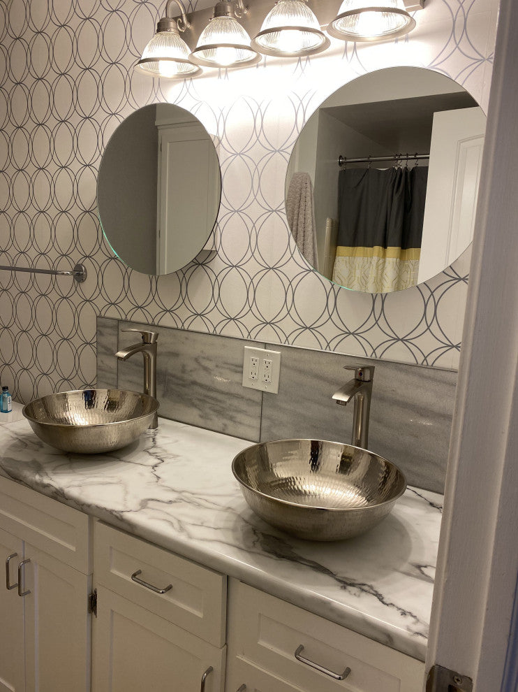 Bohr 14" Vessel Bathroom Sink in Nickel