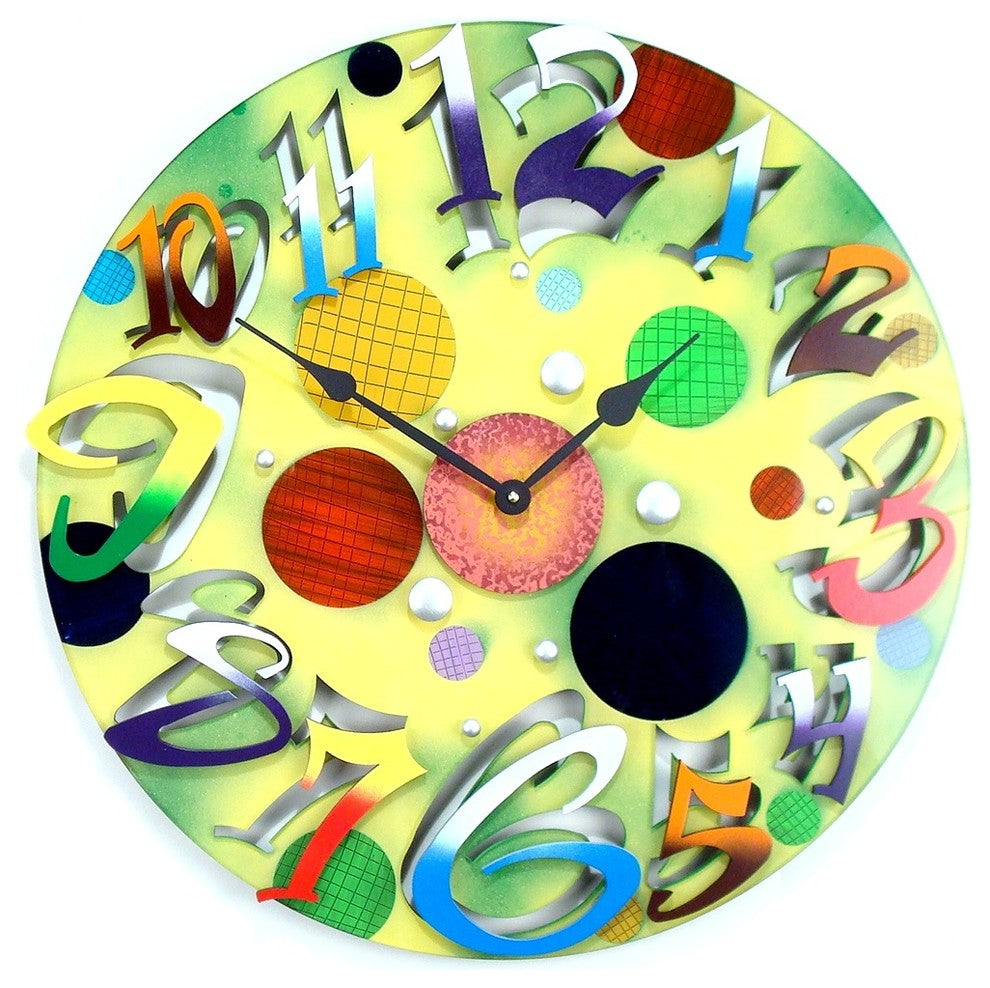 Big Time Modern Wall Clock, Green