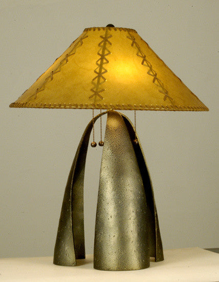 23"H Sedona Faux Leather Shade Table Lamp