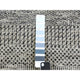Bright Gray Hand Knotted Grass Design Round Pure Undyed Wool Rug, 7'9"x7'9"