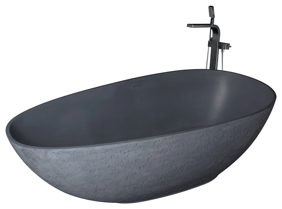 Vanity Art 67" Solid Surface Freestanding Bathtub