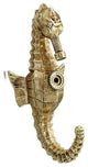 Steampunk Seahorse Wall Hook, Antique Gold