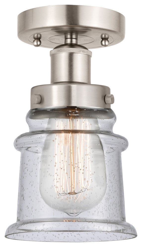 Innovations 616-1F-SN-G184S Canton 1 Light Semi-Flush Mount Brushed Satin Nickel