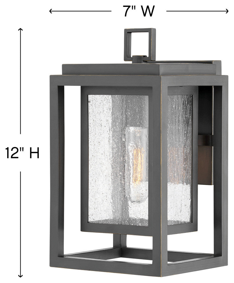 Hinkley 12" Republic Small Outdoor Wall Mount Lantern, Oil-Rubbed Bronze