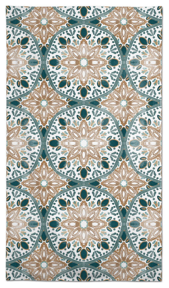 Faded Medallion Pattern 58x102 Tablecloth