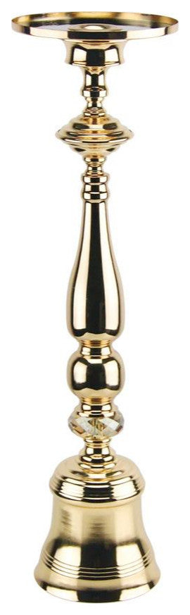 Pillar Candle Stand, Gold, Large