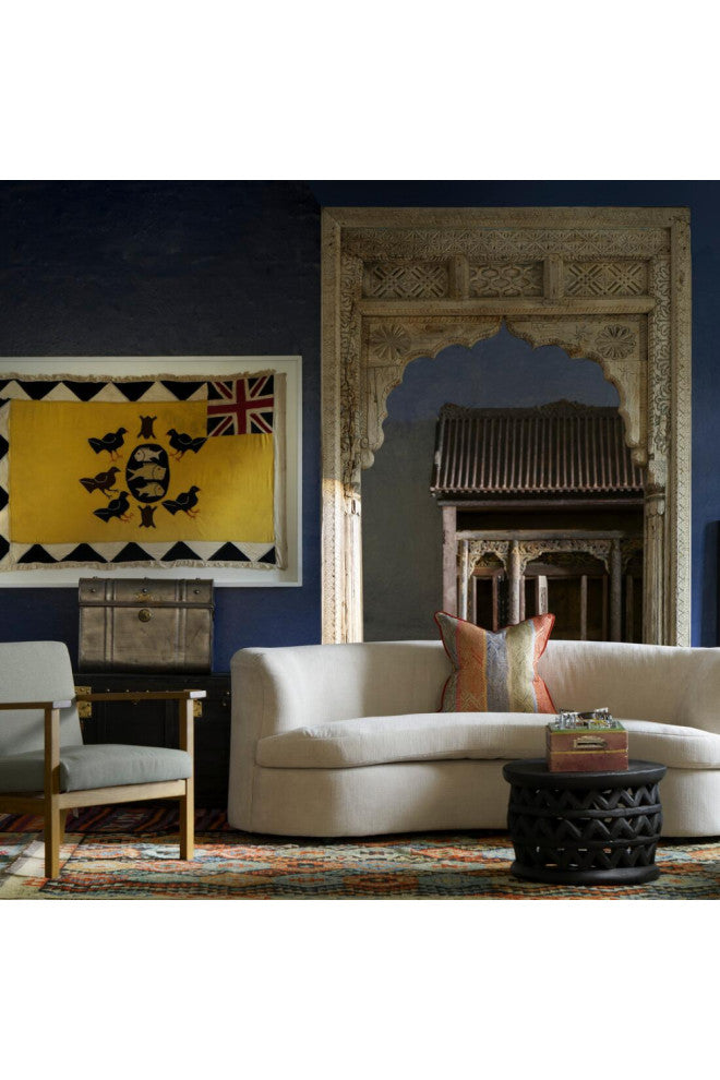 Gray Linen Lounge Armchair, Andrew Martin Cecil