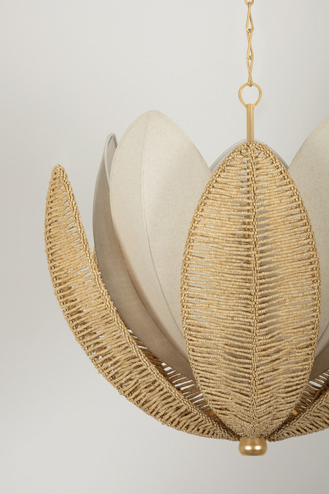 Corbett Lighting Costa Brava Chandelier, Vintage Gold Leaf, 36"Dx31.75"H