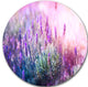 Growing And Blooming Lavender, Floral Photo Disc Metal Artwork, 11"