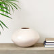 Lucela White Short Vase