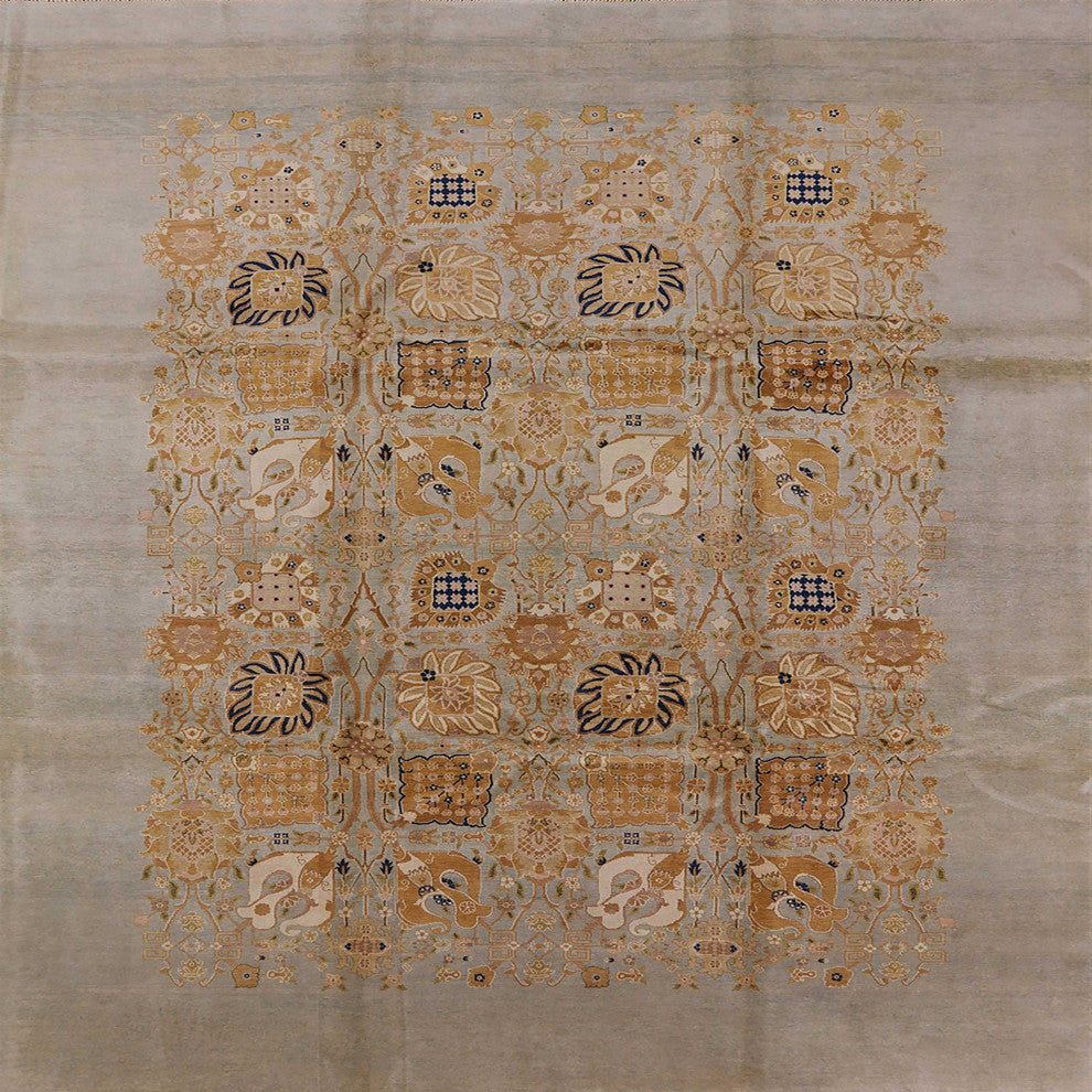 Ahgly Company Indoor Square Mid-Century Modern Area Rugs, 5' Square