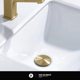 Fine Fixtures Modern Single Hole Bathroom Sink Faucet with Pop-up Drain