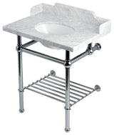 LMS30MBB1 30" Console Sink with Brass Legs (8-Inch, 3 Hole)