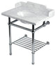 LMS30MBB1 30" Console Sink with Brass Legs (8-Inch, 3 Hole)