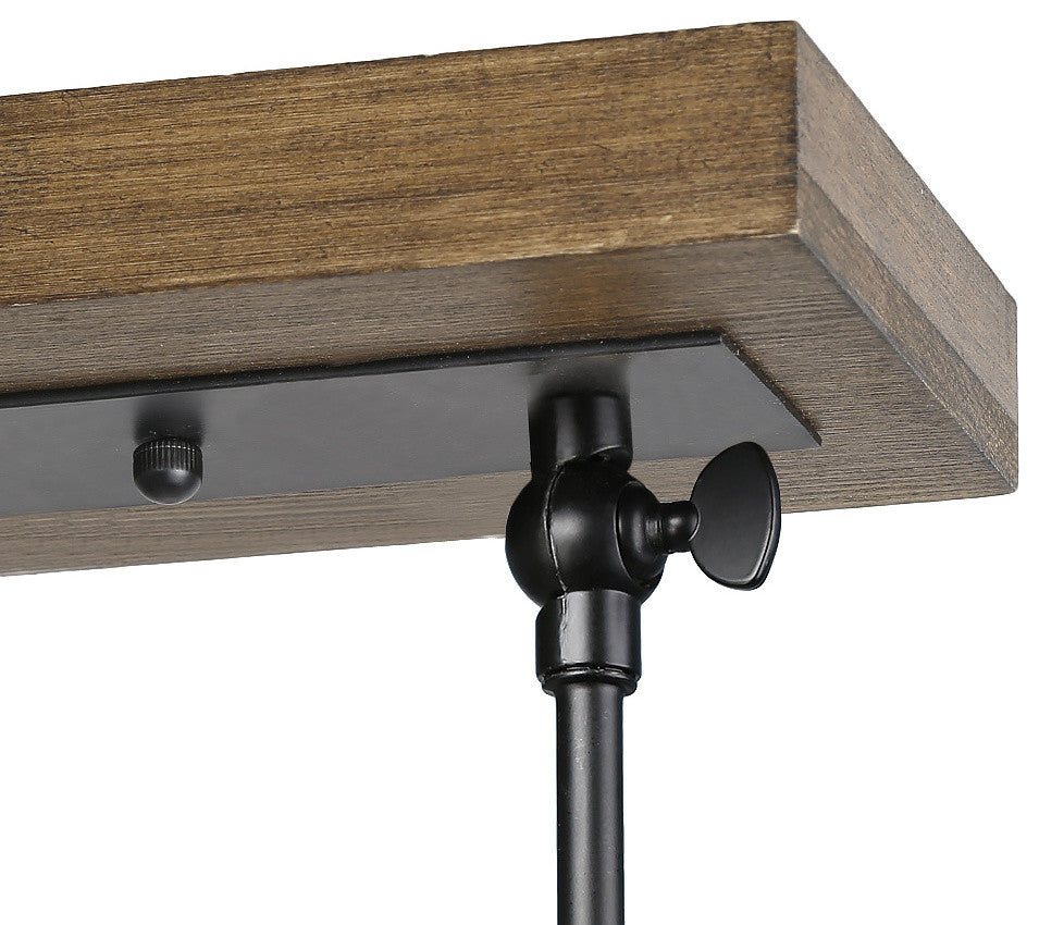 LNC Wood Close to Ceiling Track Lighting Spotlights 3-Light Track Lights