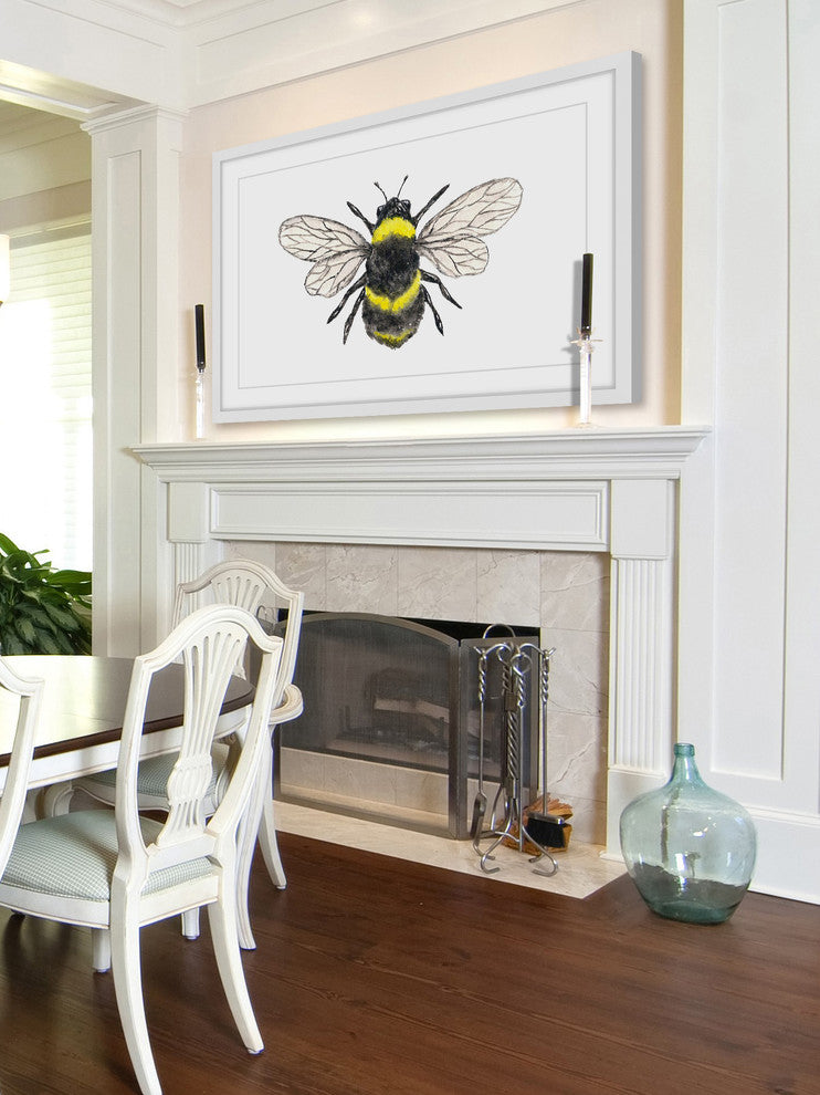 Marmont Hill, "Bumble Bee" by Thimble Sparrow Framed Painting Print, 24x16