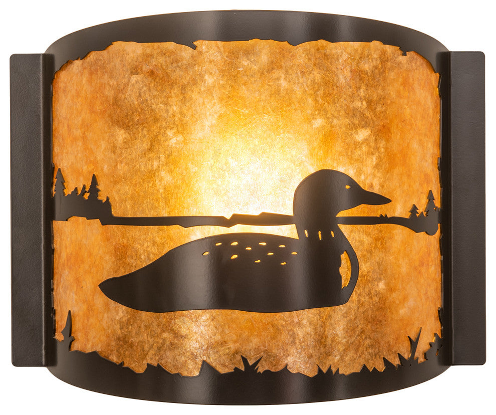 12 Wide Loon Right Wall Sconce