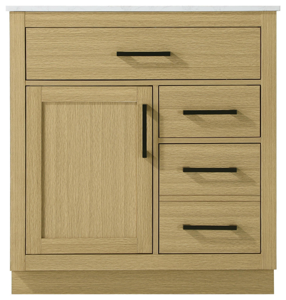 Home Living 32" Single Bathroom Vanity, Honey Brown