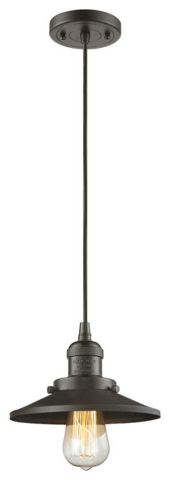 Railroad 1-Light LED Mini Pendant, Oil Rubbed Bronze