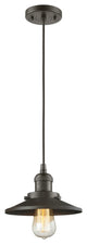 Railroad 1-Light LED Mini Pendant, Oil Rubbed Bronze
