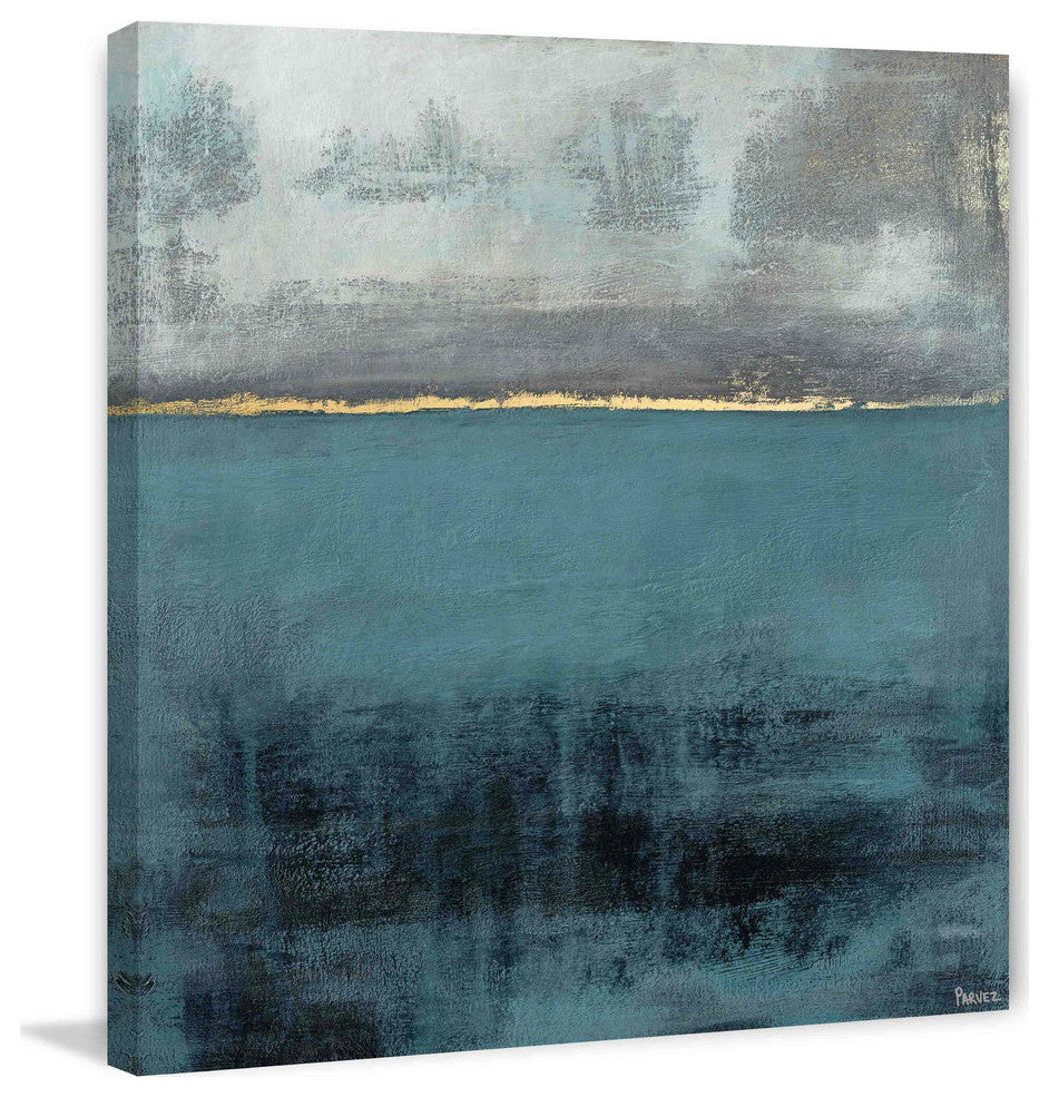 "City Lights at the Bayou End" Painting Print on Wrapped Canvas, 48"x48"