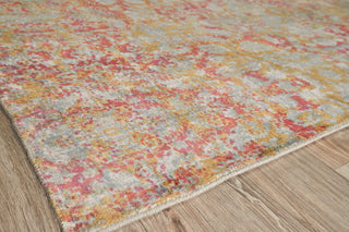 Antolini Handmade Hand Loomed Bamboo Silk and Cotton Green/Rust Area Rug