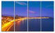 "Benidorm Poniente Beach Sunset" Canvas Print, 4 Panels