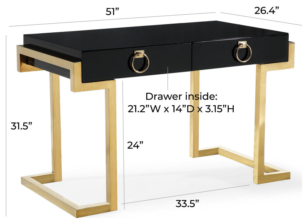 Majesty Desk - Black