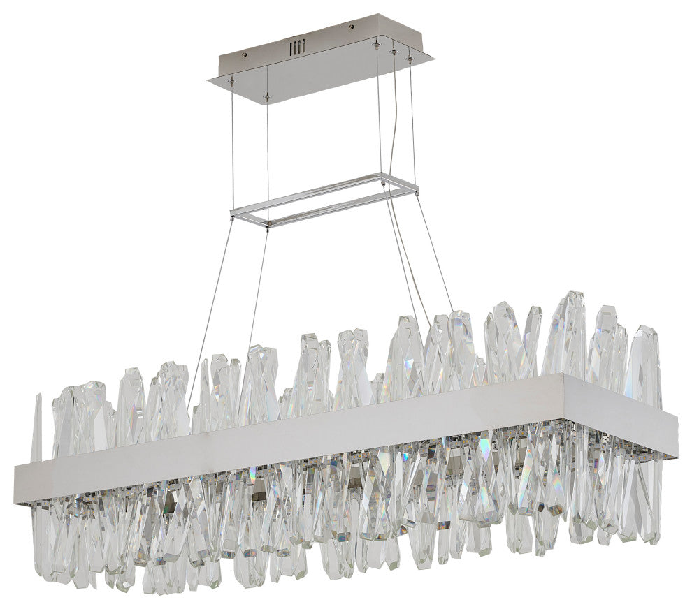 Bethel International LX61C40CH 4-Light LED Chandelier, Chrome