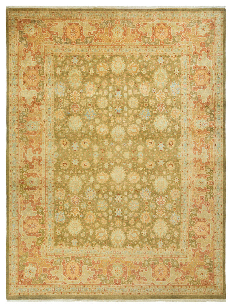 Mogul, One-of-a-Kind Hand-Knotted Area Rug Green, 8'3"x10'10"